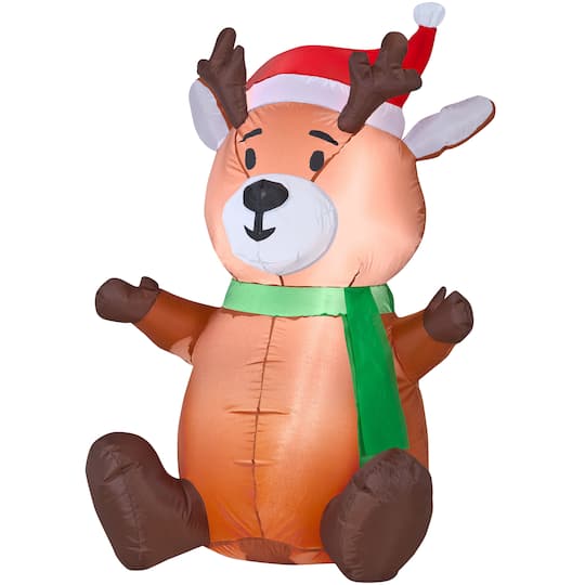 3.5ft. Airblown&#xAE; Inflatable Christmas Outdoor Baby Reindeer